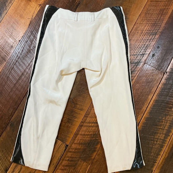Norisol Ferrari Silk Blend Cropped Pants with Black Stripe on side - Size 6 - Picture 2 of 7